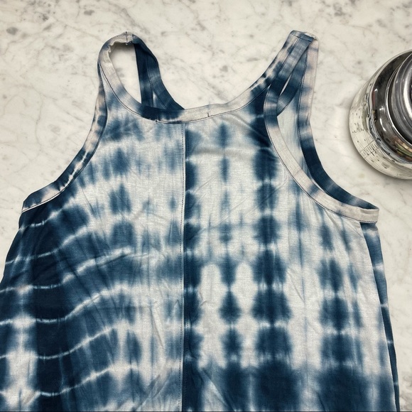 Veronica M. essentials Navy Blue Tie Dye Tank Top - Picture 6 of 6